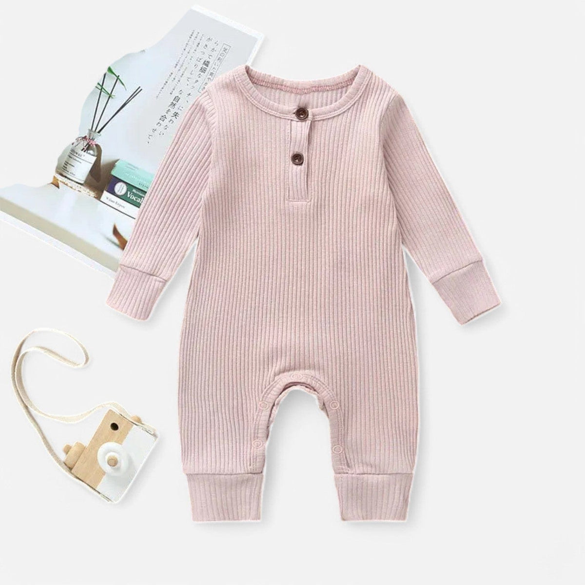 Combinaison Bébé Interieur Coton - Rose