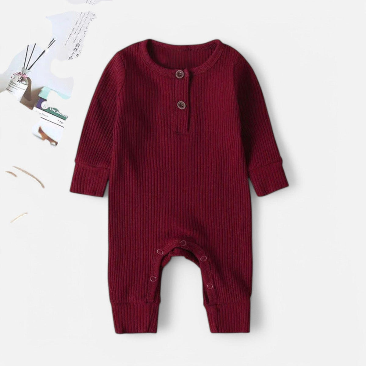 Combinaison Bébé Interieur Coton - Rouge