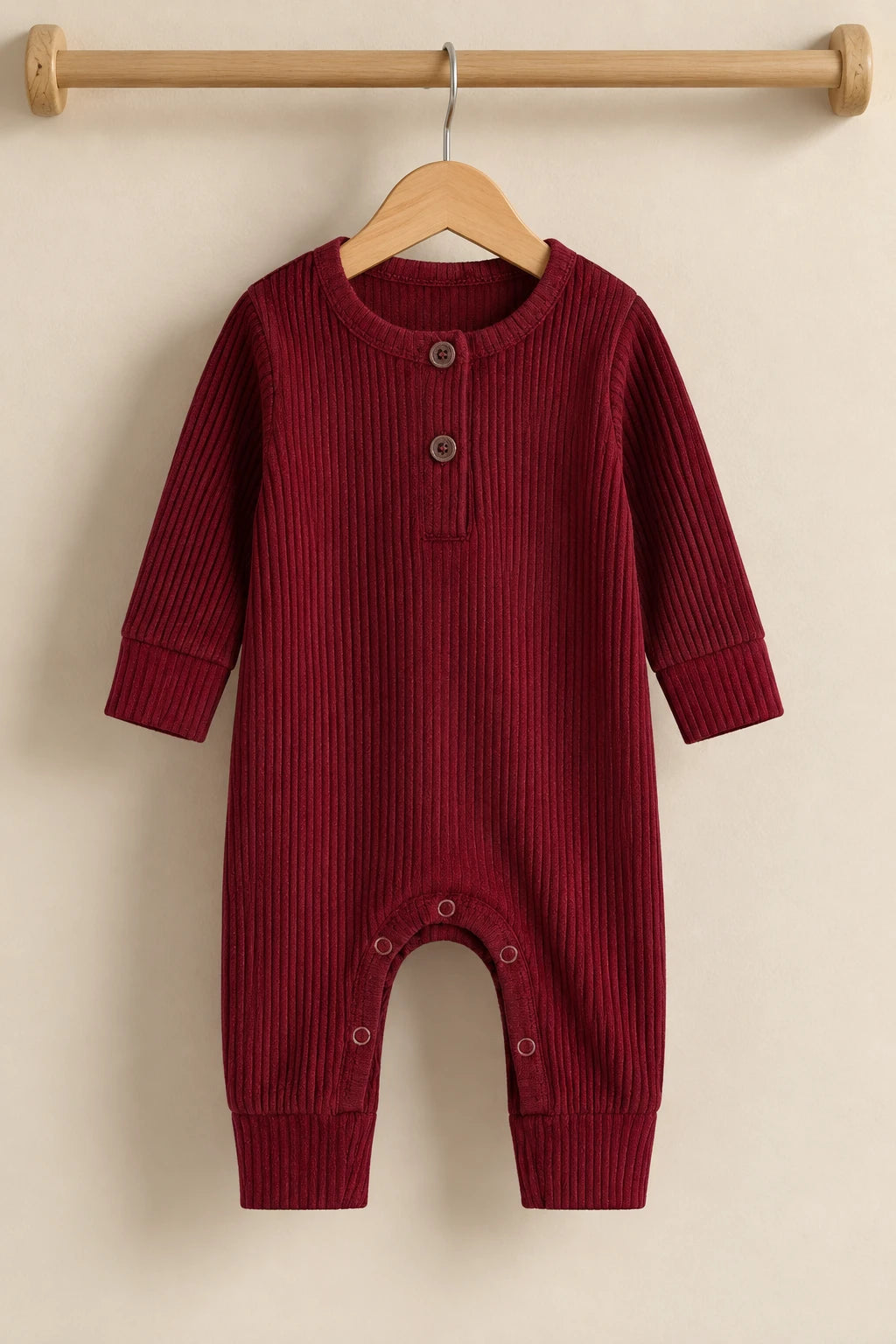 Combinaison Bébé Interieur Coton - Rouge