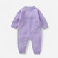 Combinaison Bebe Laine Fleurie - Violet