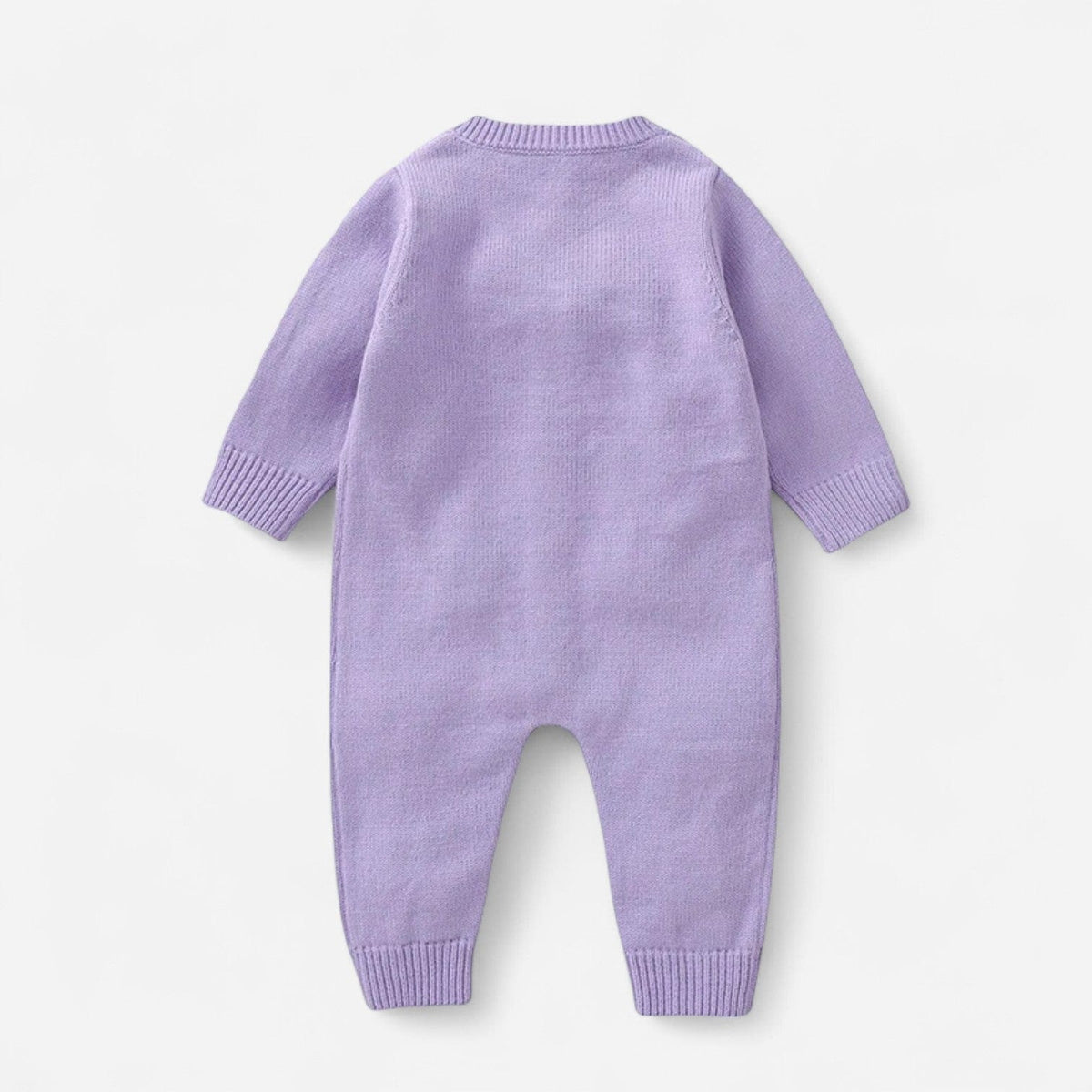 Combinaison Bebe Laine Fleurie - Violet