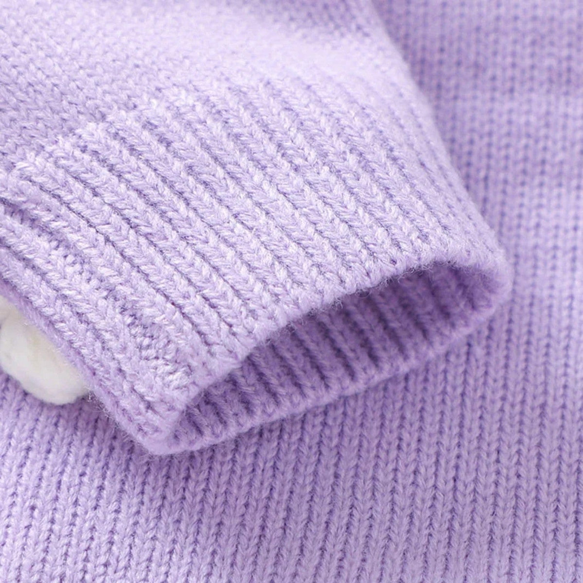 Combinaison Bebe Laine Fleurie - Violet