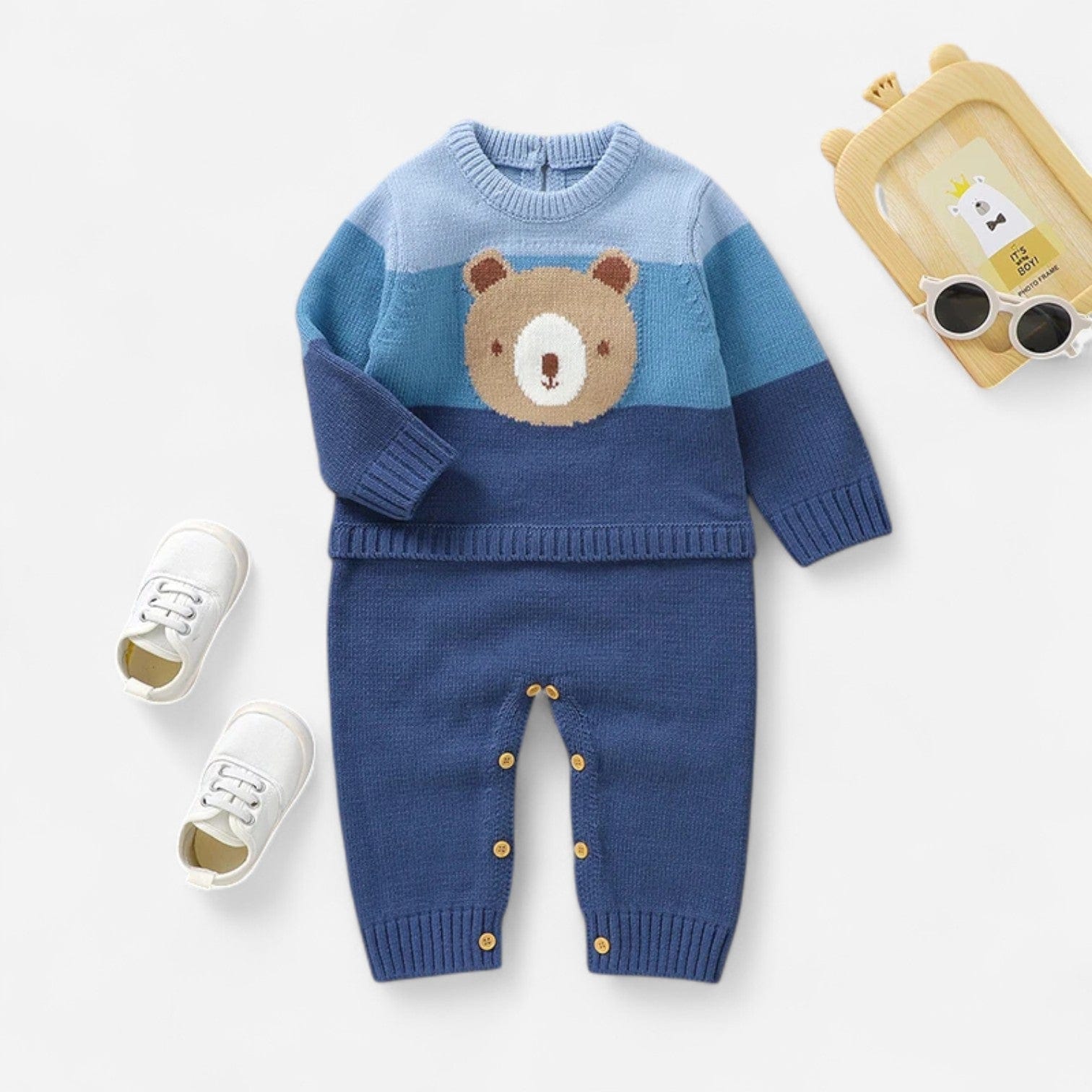 Combinaison Bebe Laine Ourson