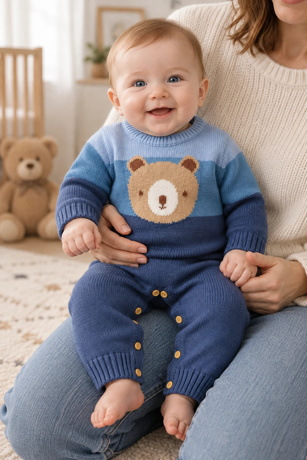 Combinaison Bebe Laine Ourson