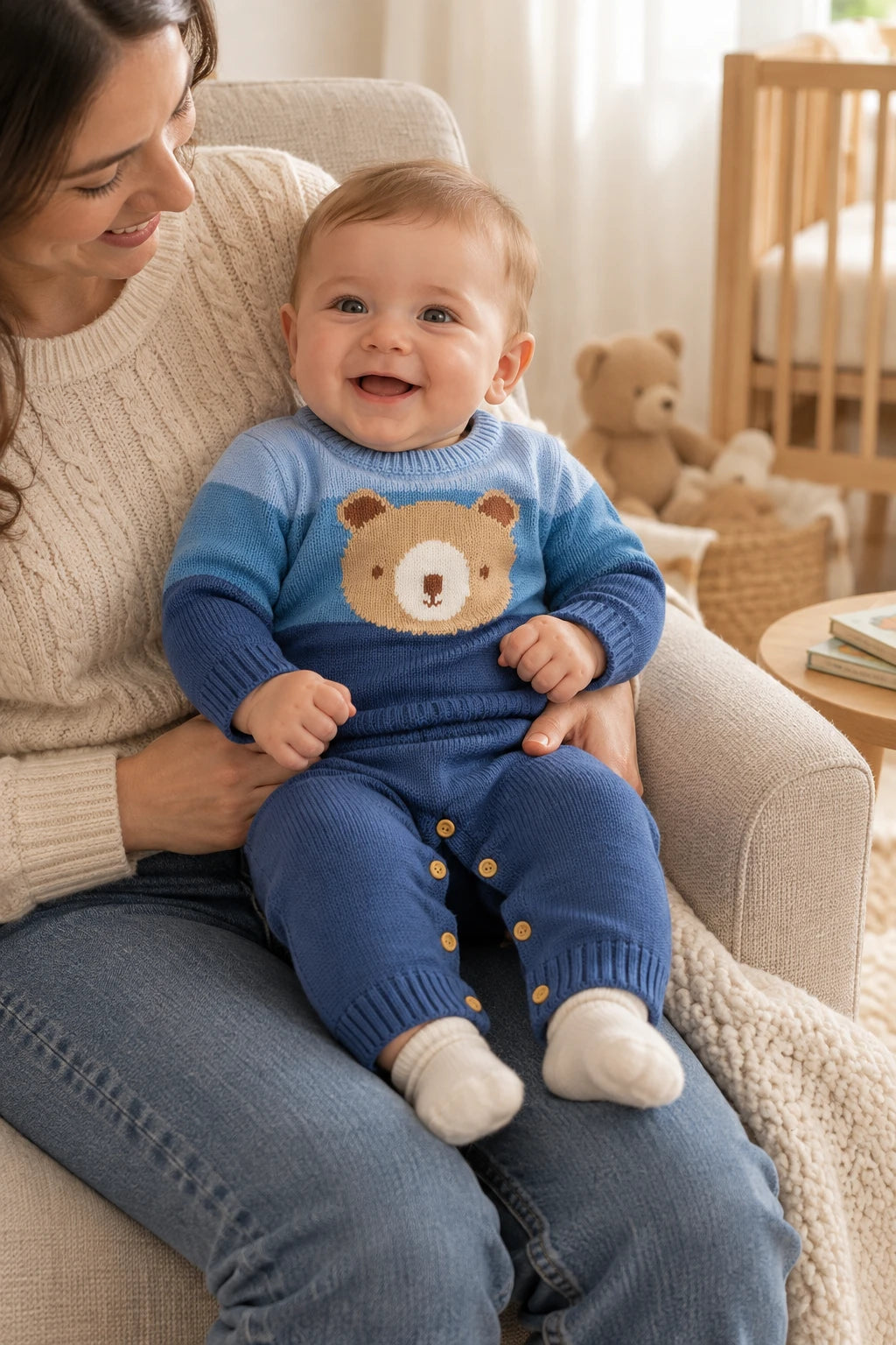 Combinaison Bebe Laine Ourson