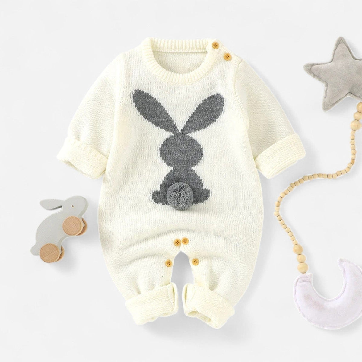 Combinaison Bébé Lapin Blanc Laine