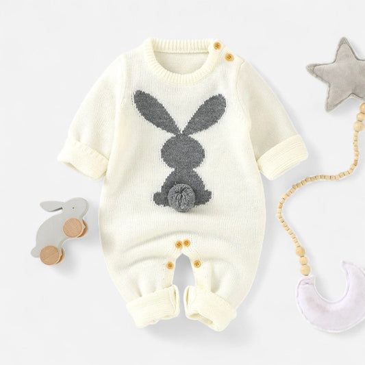 Combinaison Bébé Lapin Blanc Laine
