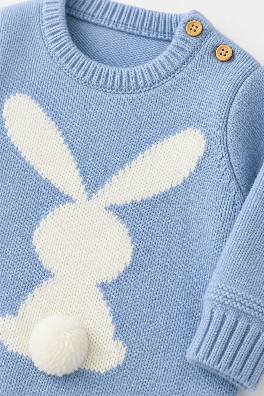 Combinaison Bébé Lapin Bleu Laine