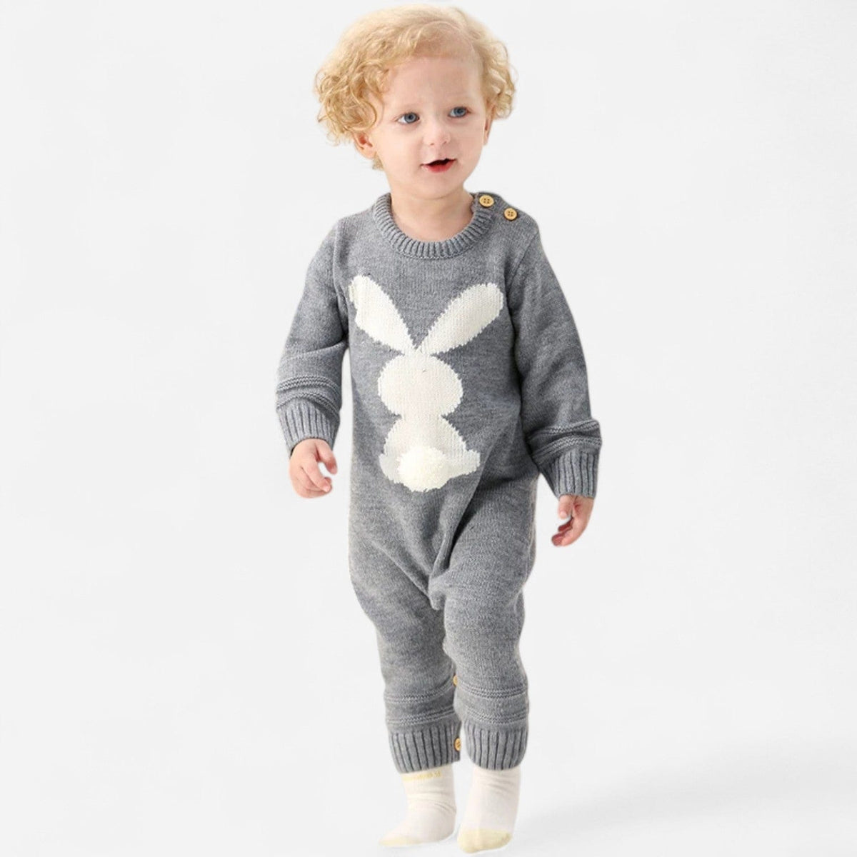 Combinaison Bébé Lapin Noir Laine