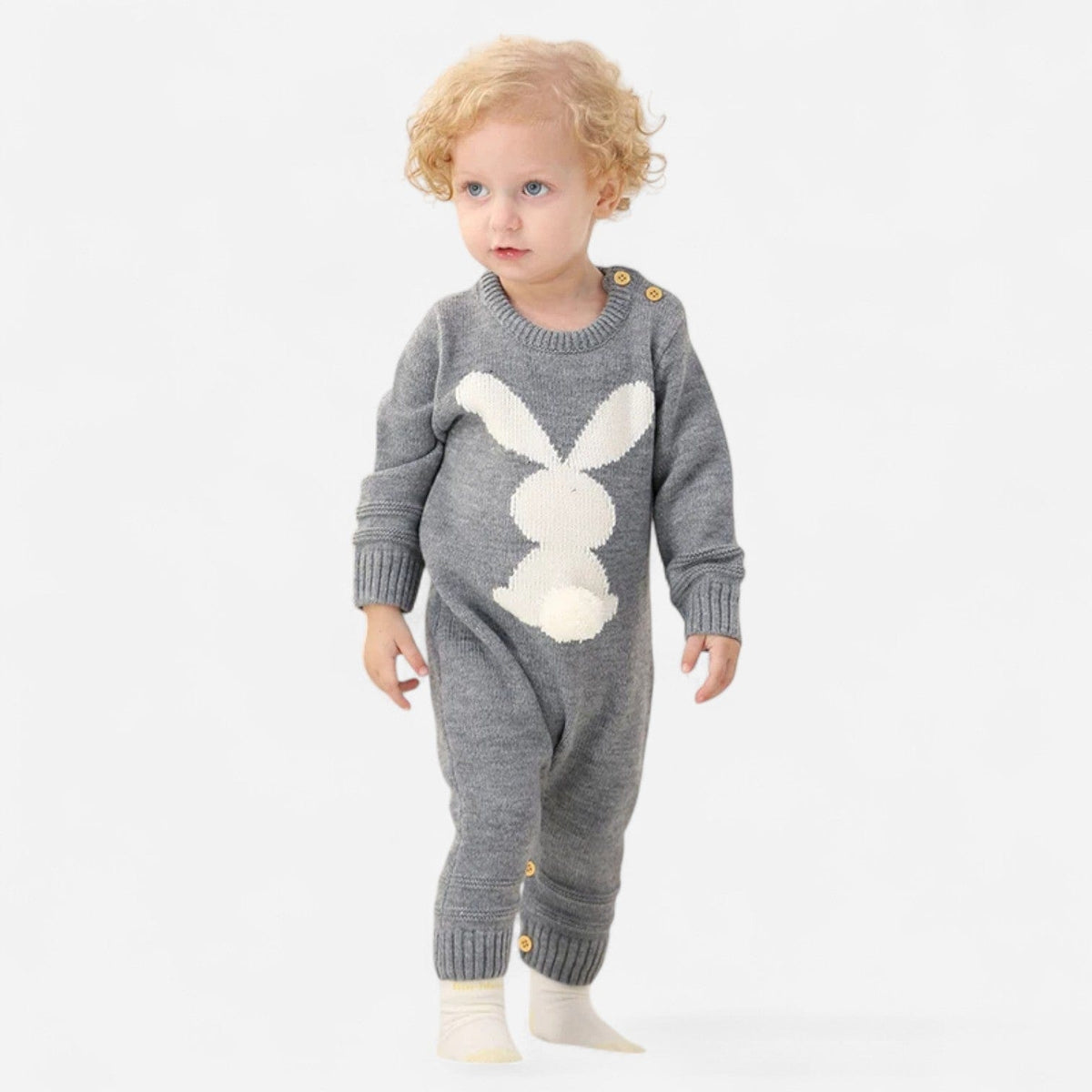 Combinaison Bébé Lapin Noir Laine