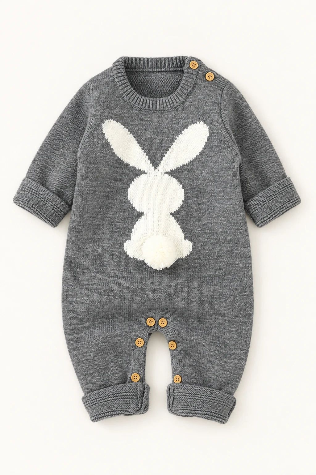 Combinaison Bébé Lapin Noir Laine