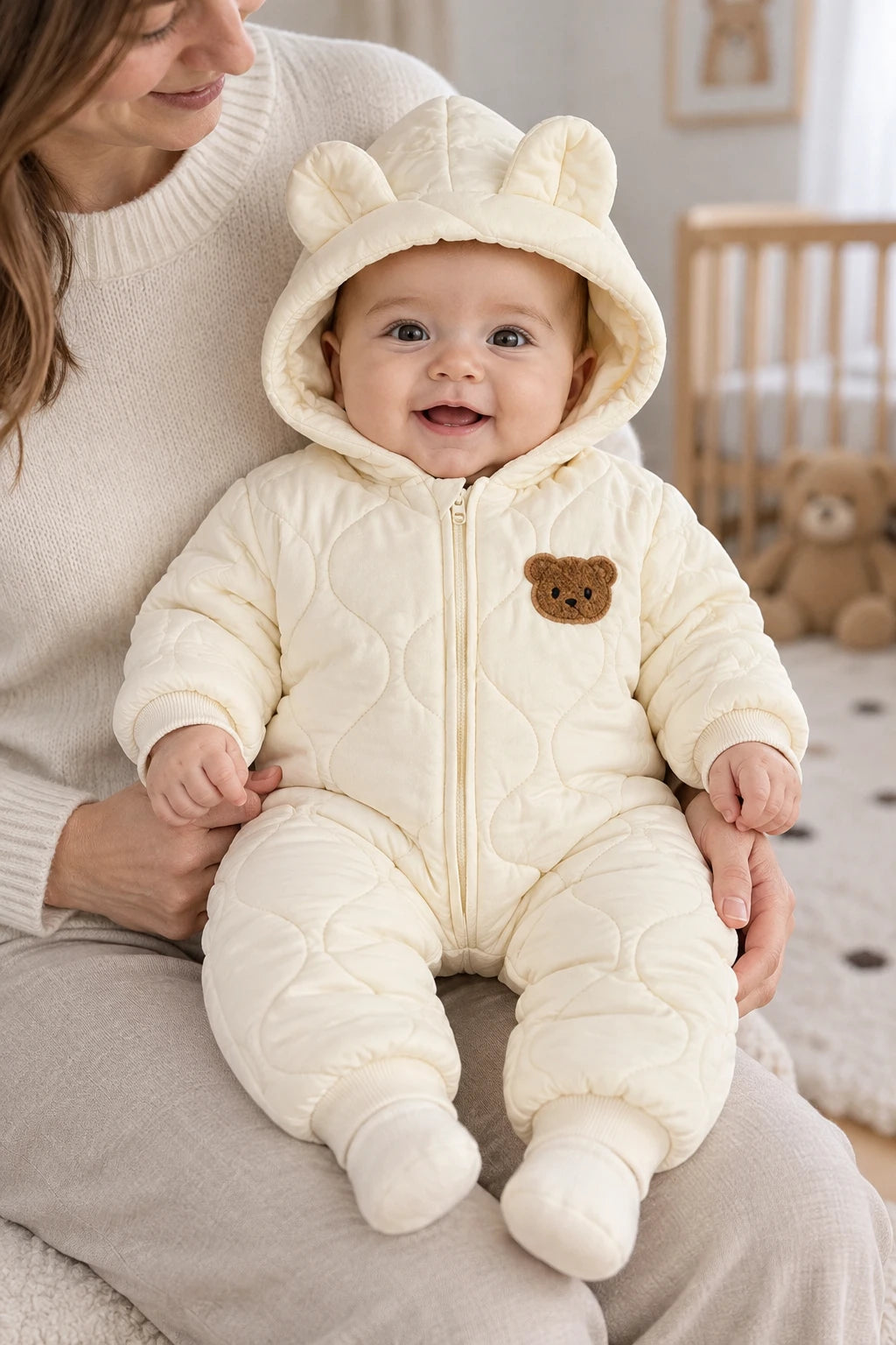 Combinaison Bébé Manteau Ourson - Beige