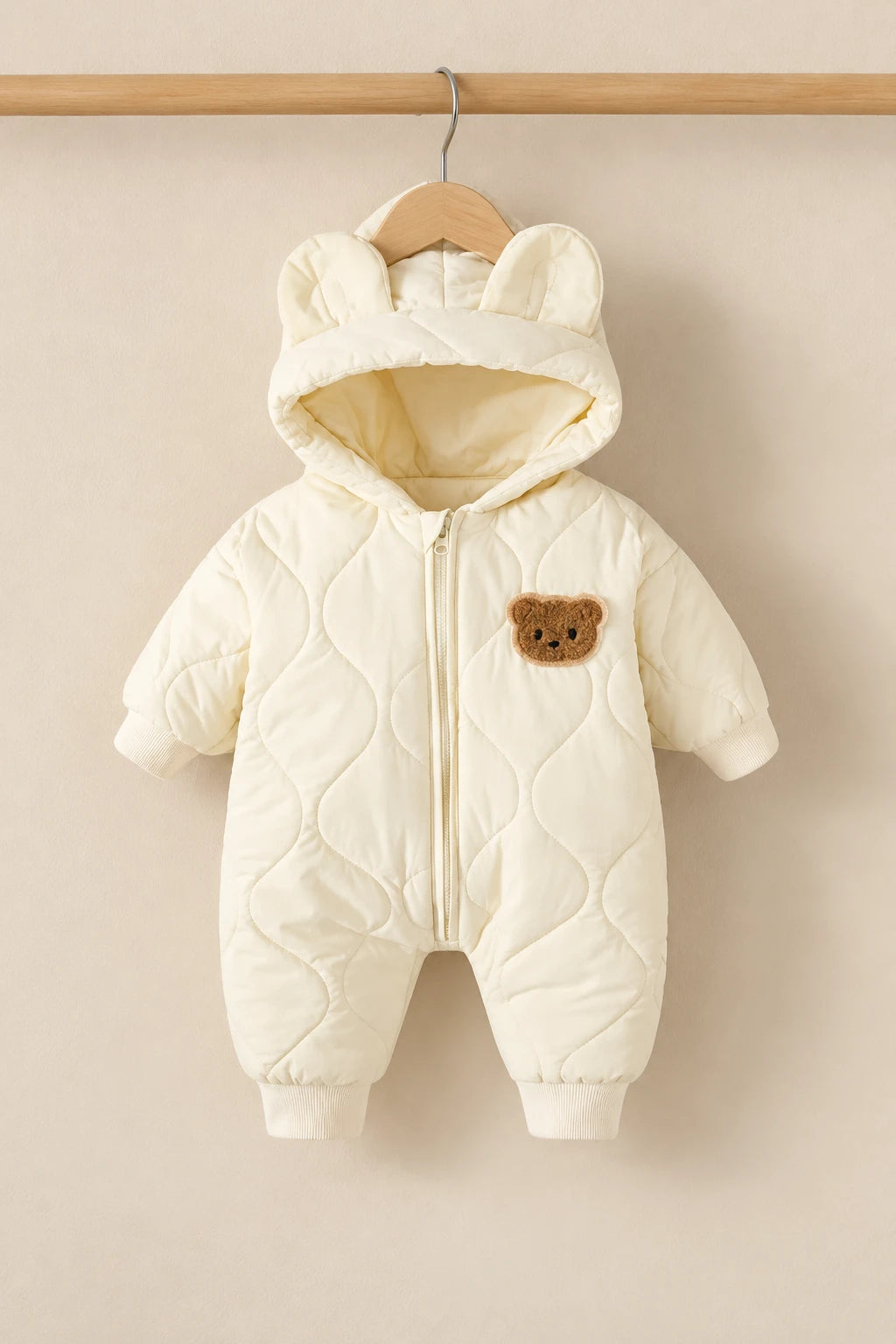 Combinaison Bébé Manteau Ourson - Beige