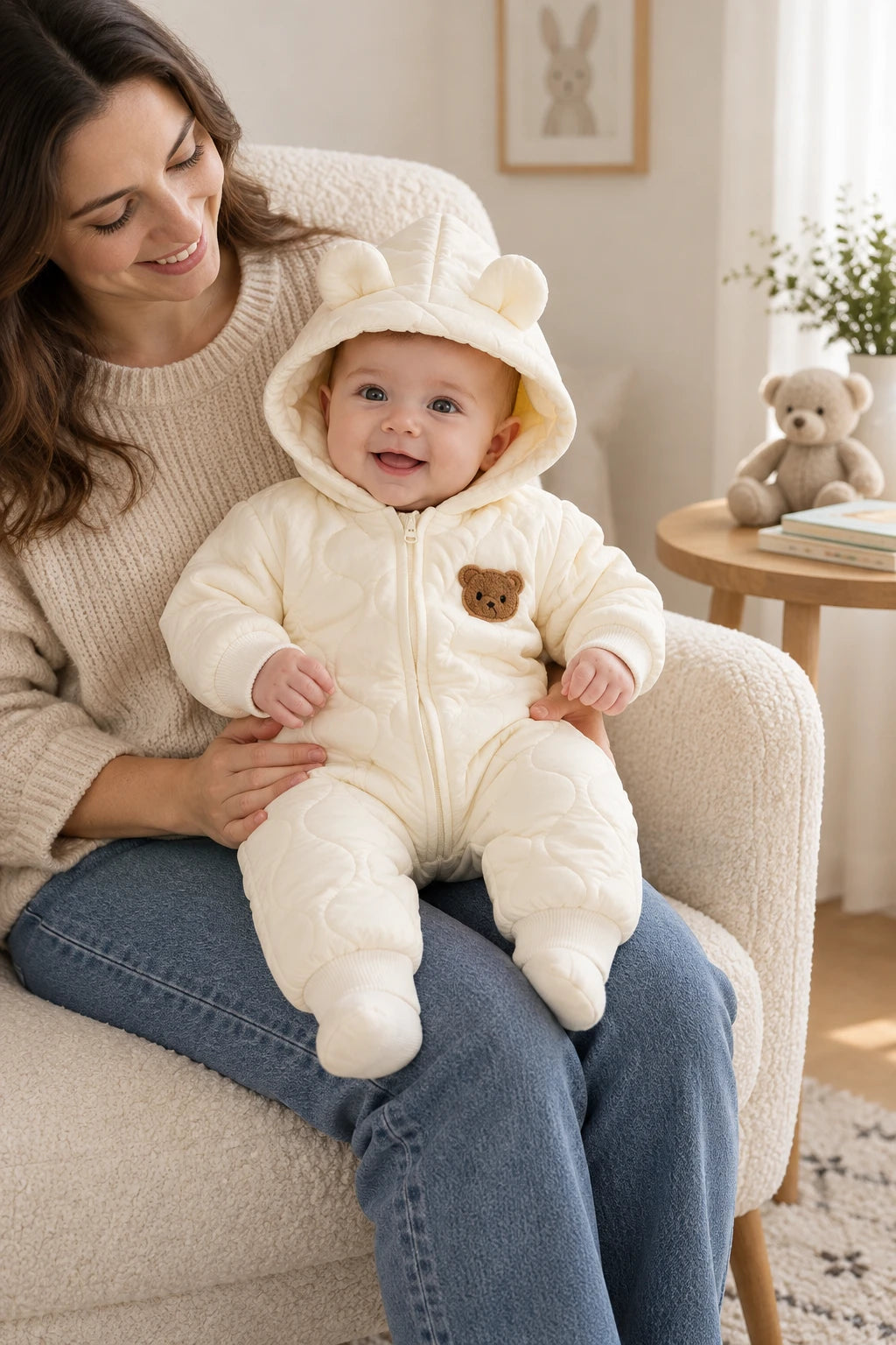 Combinaison Bébé Manteau Ourson - Beige