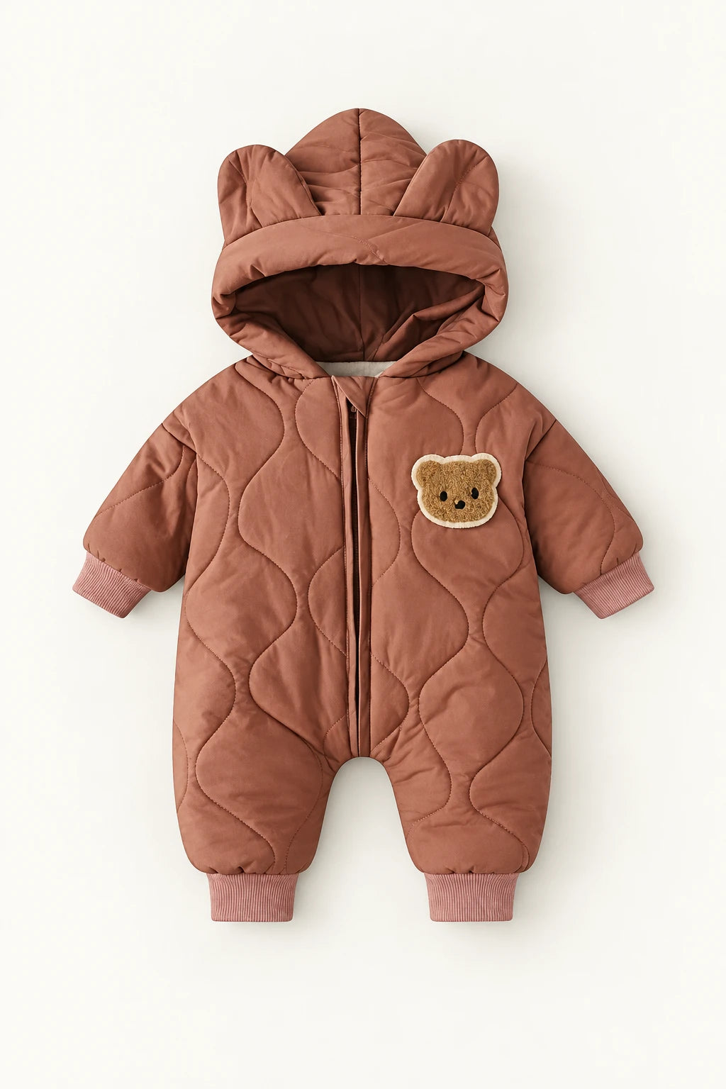 Combinaison Bébé Manteau Ourson - Marron