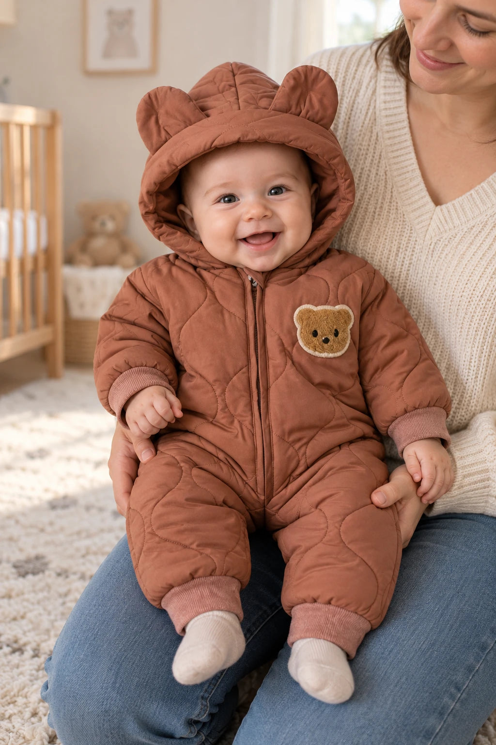 Combinaison Bébé Manteau Ourson - Marron