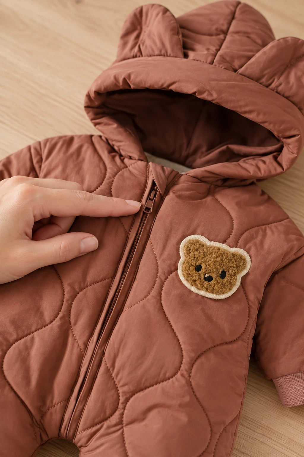 Combinaison Bébé Manteau Ourson - Marron