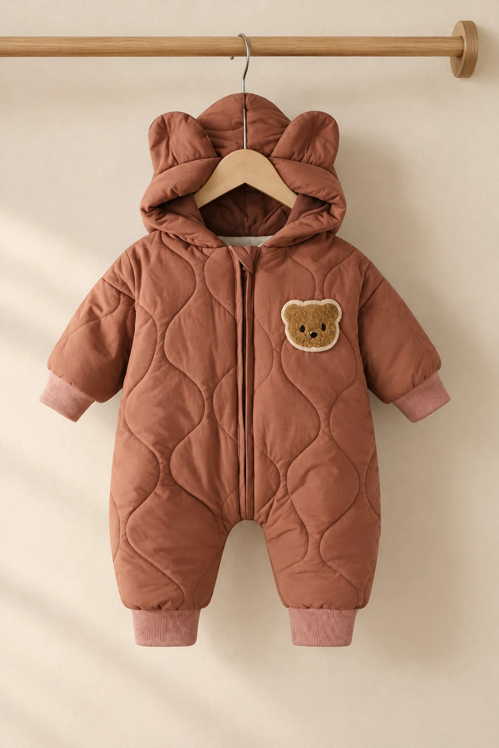 Combinaison Bébé Manteau Ourson - Marron