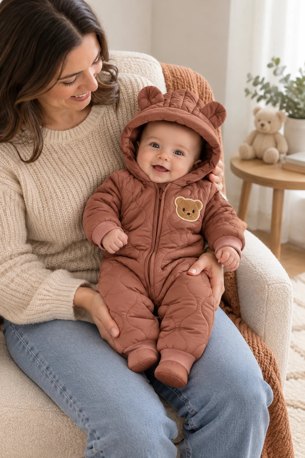 Combinaison Bébé Manteau Ourson - Marron