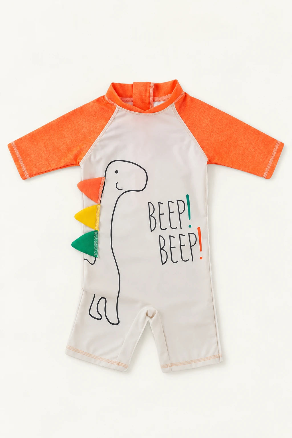 Combinaison Bebe Nageur - Dinosaure Orange