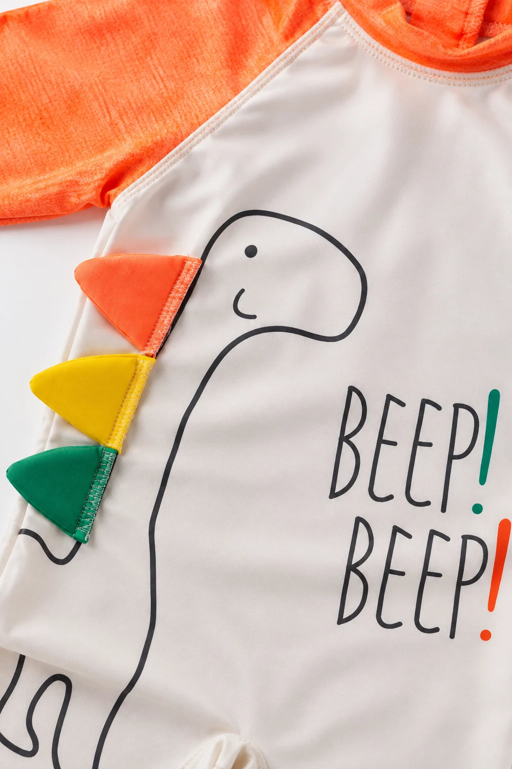 Combinaison Bebe Nageur - Dinosaure Orange
