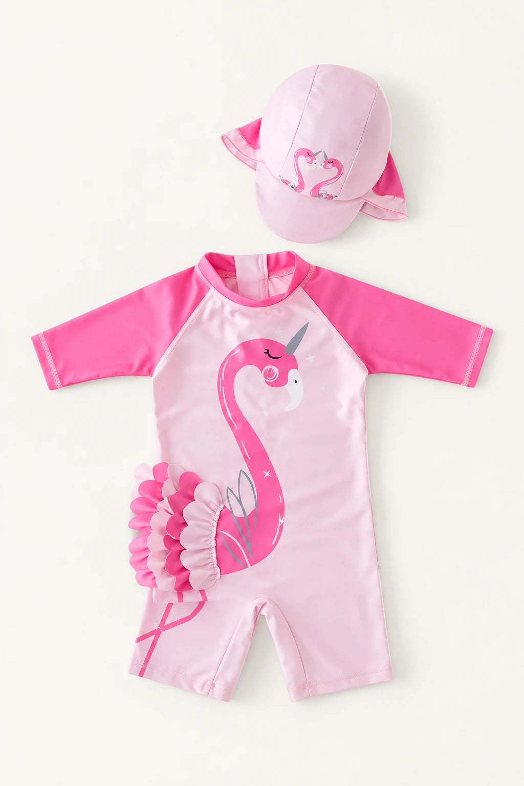 Combinaison Bebe Nageur - Flamant Rose