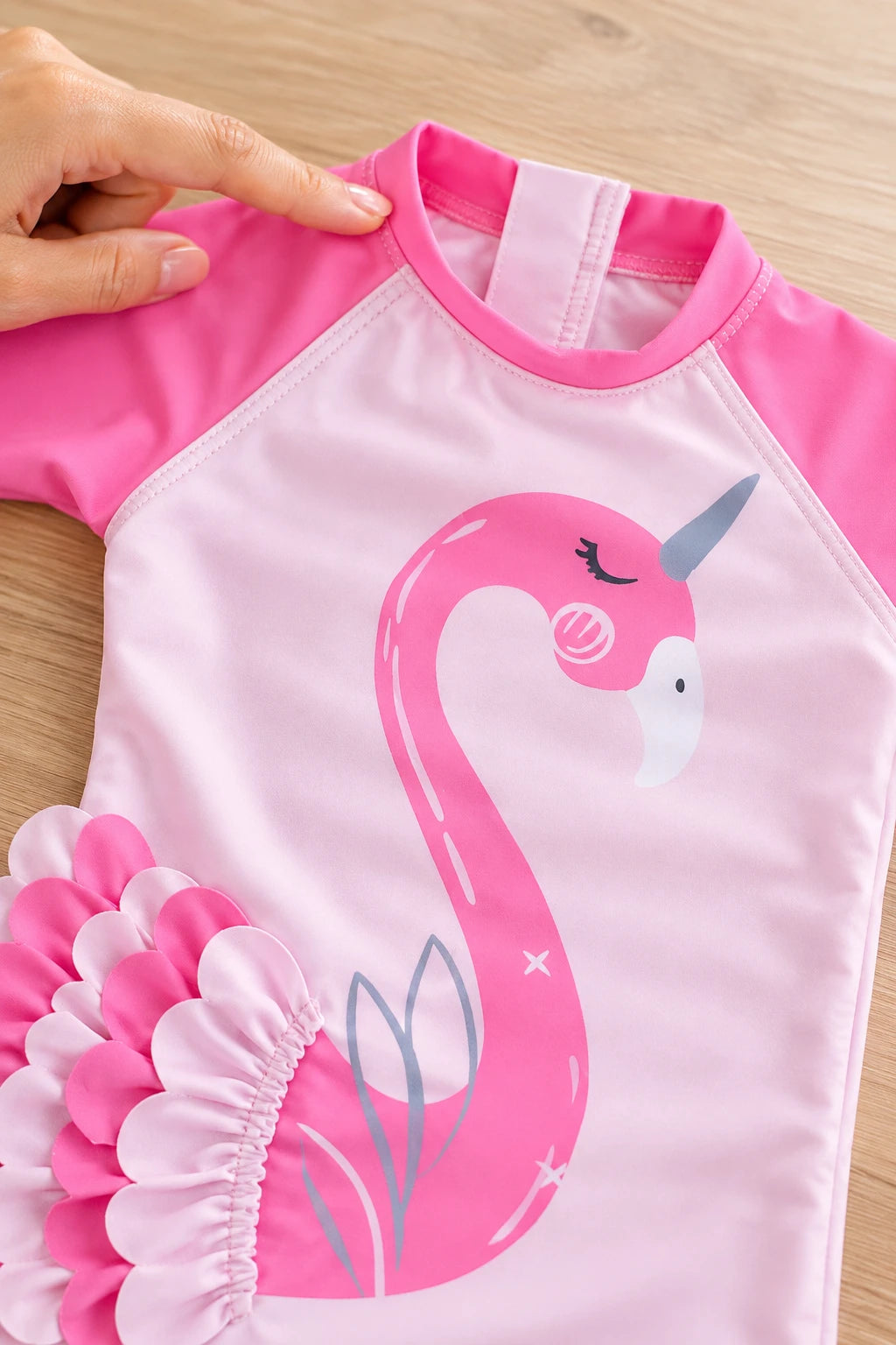 Combinaison Bebe Nageur - Flamant Rose