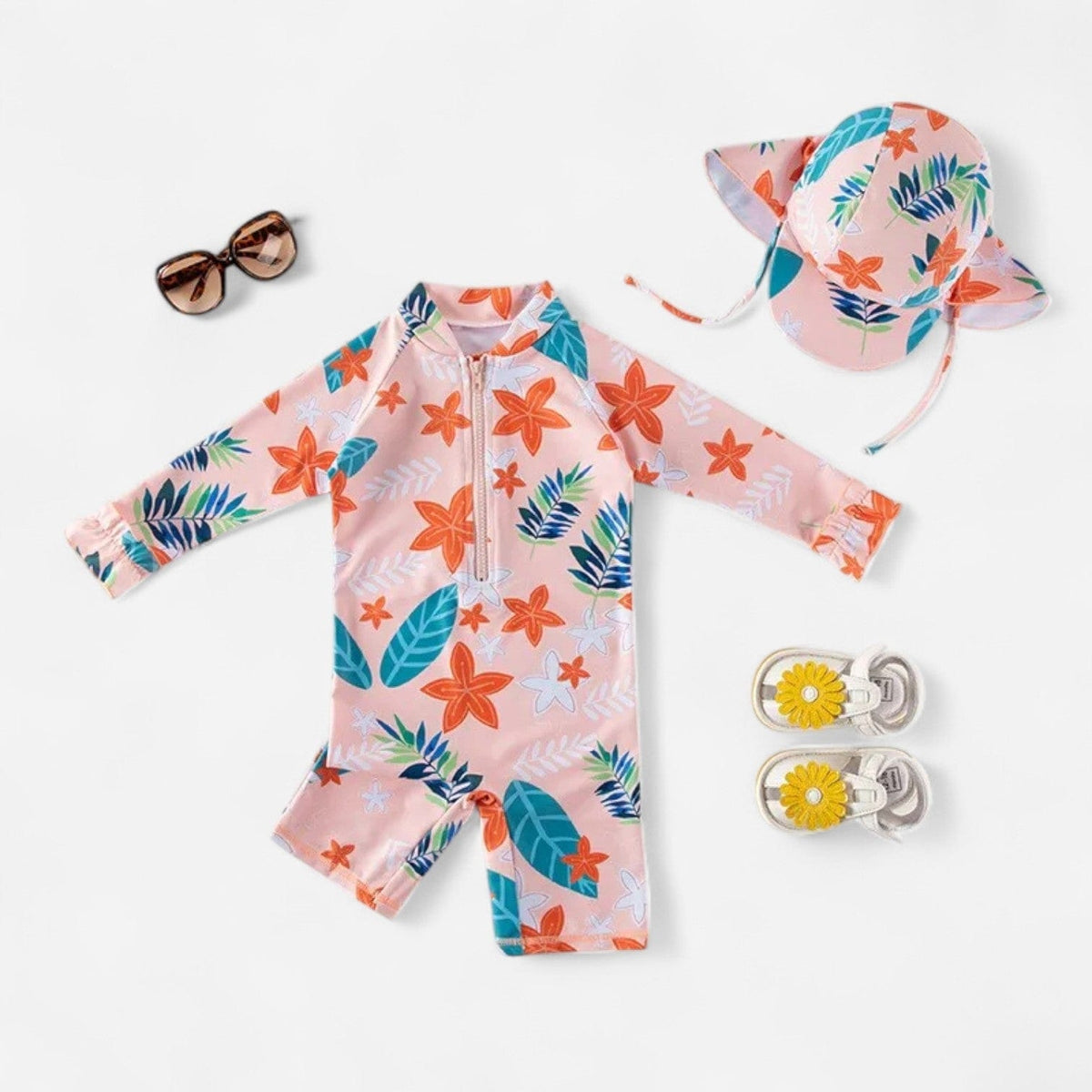 Combinaison Bebe Nageur - Fleurs