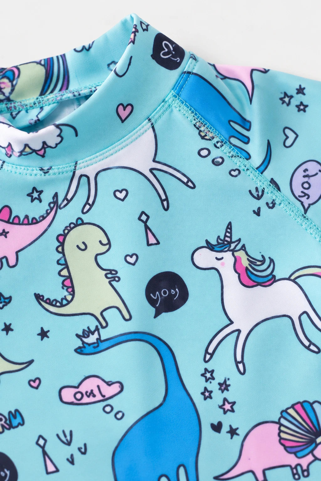 Combinaison Bebe Nageur - Licorne Bleu