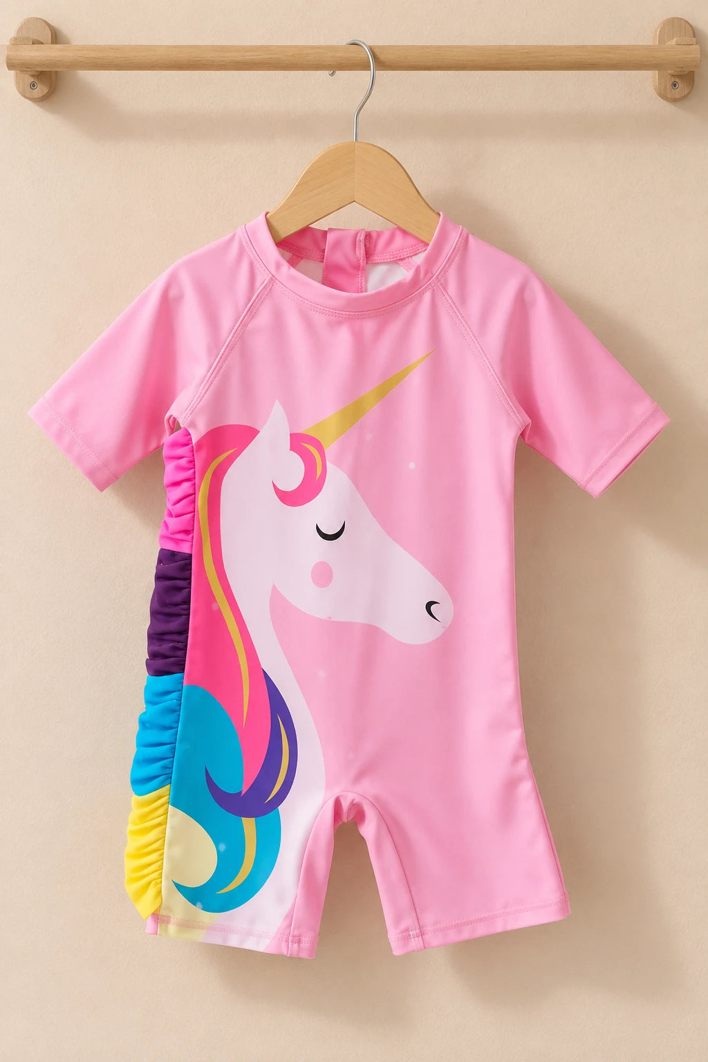 Combinaison Bebe Nageur - Licorne Rose