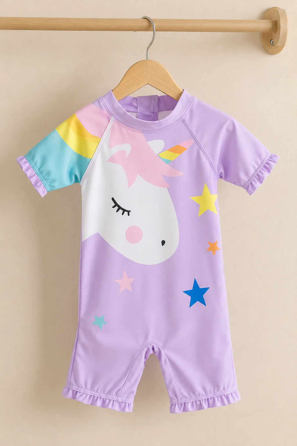 Combinaison Bebe Nageur - Licorne Violet