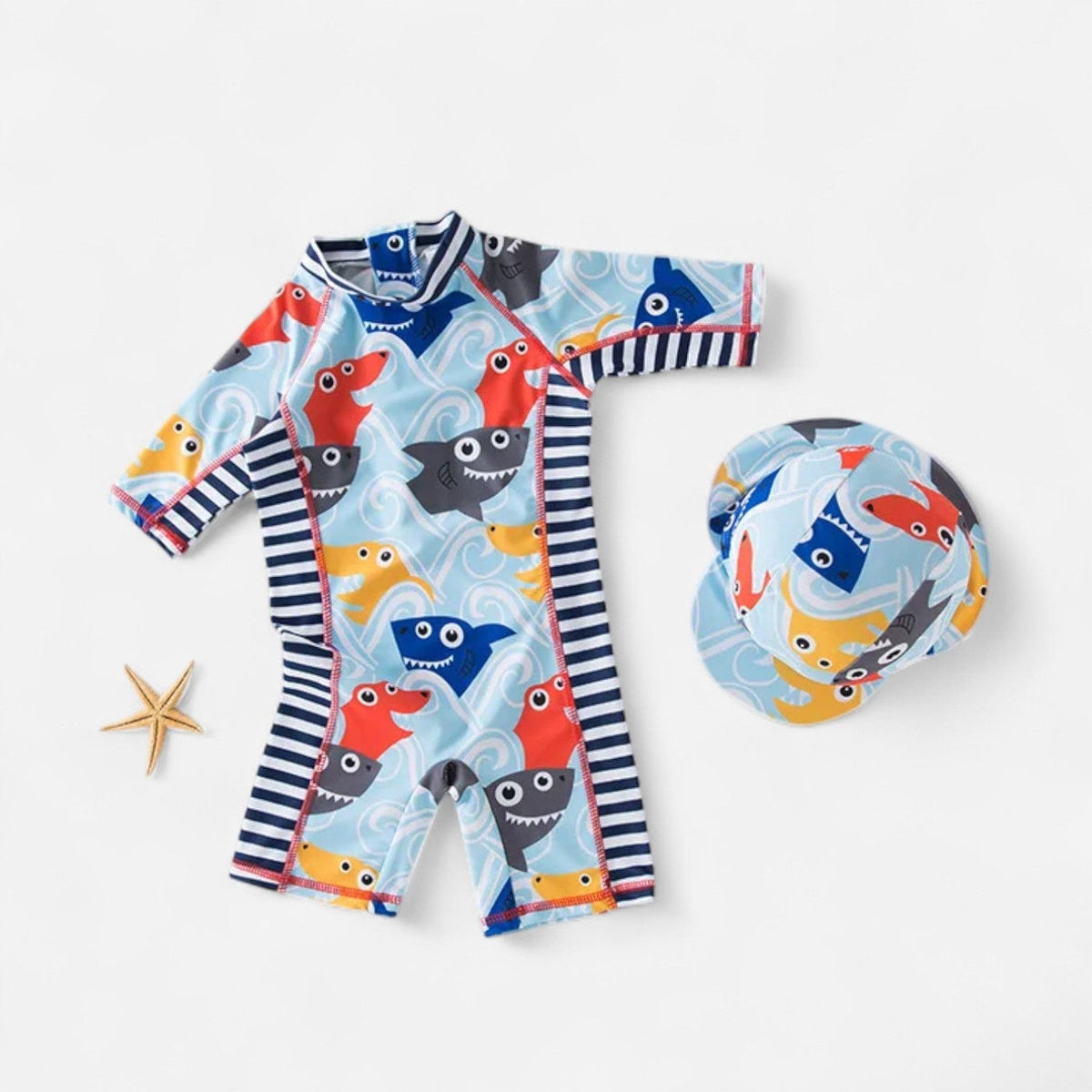 Combinaison Bebe Nageur - Requin Bleu