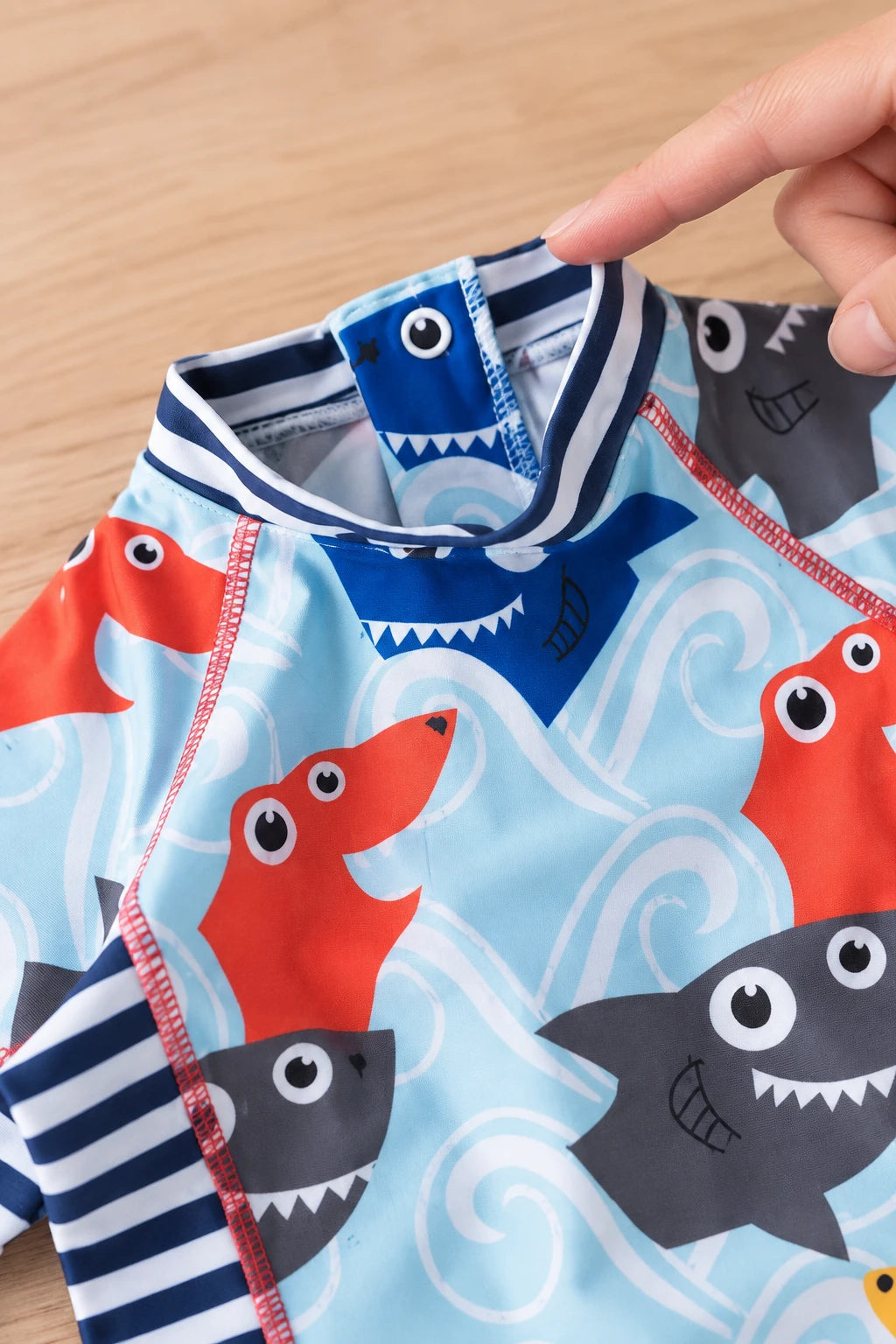 Combinaison Bebe Nageur - Requin Bleu