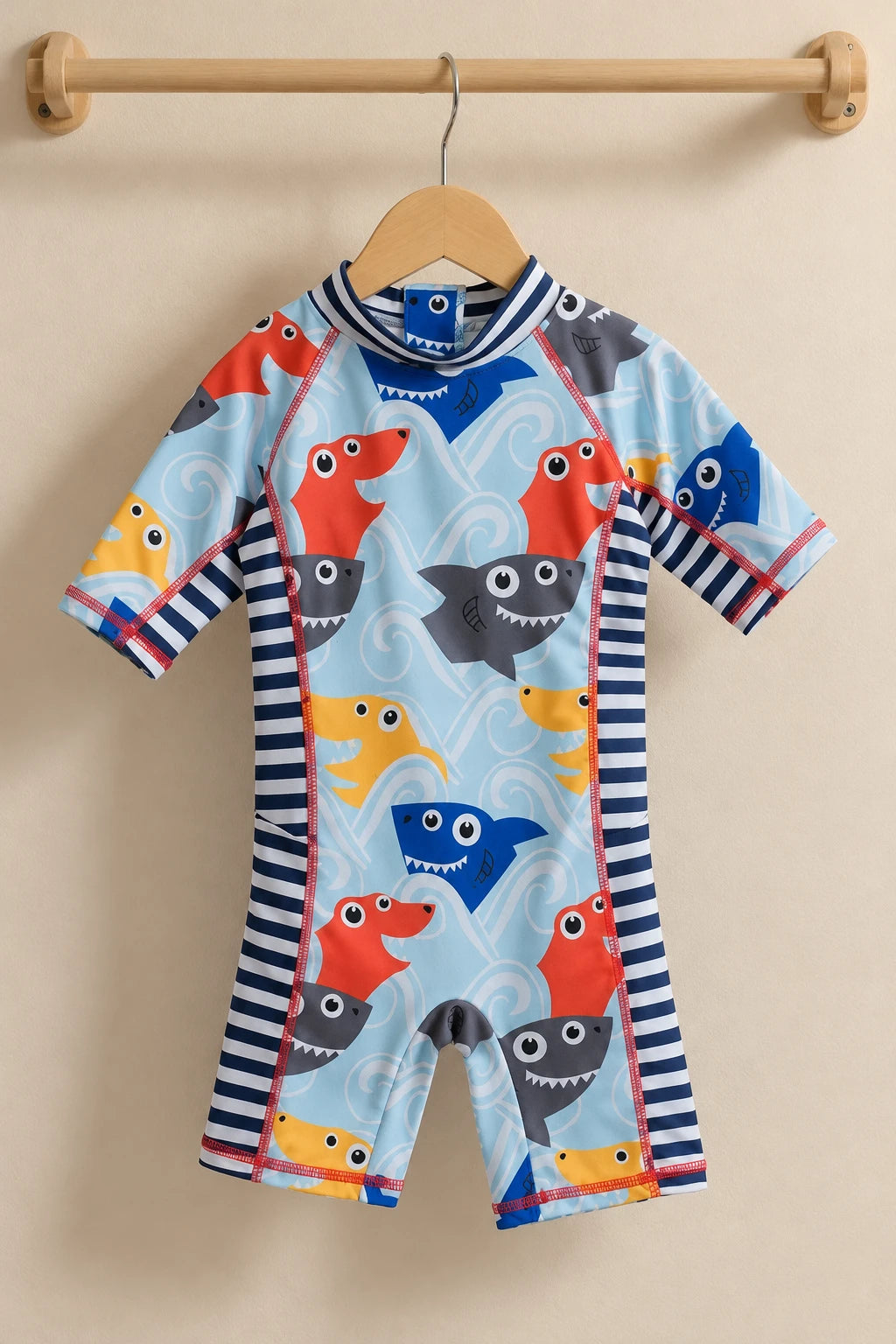 Combinaison Bebe Nageur - Requin Bleu