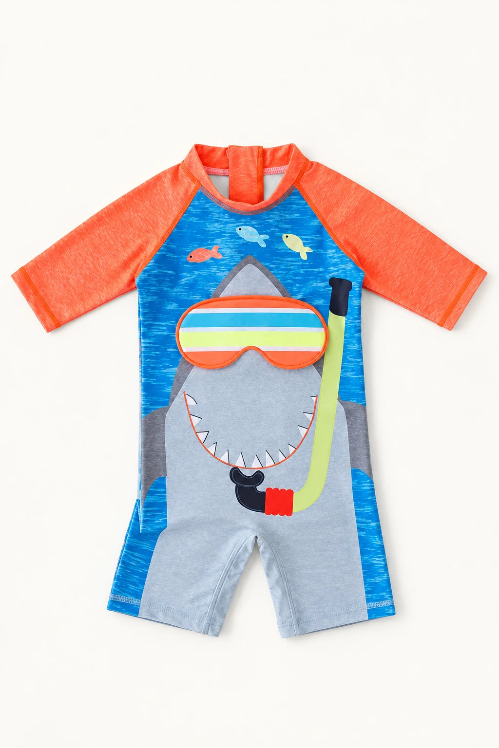 Combinaison Bebe Nageur - Requin Orange