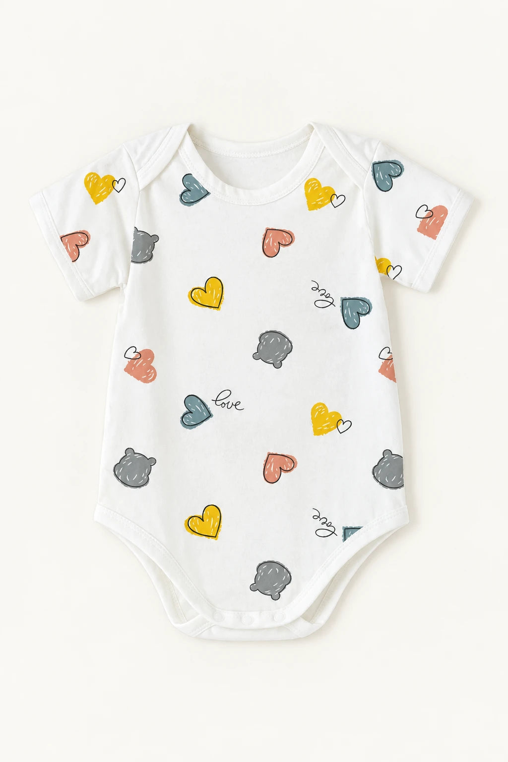 Combinaison Bebe Naissance - Coeurs