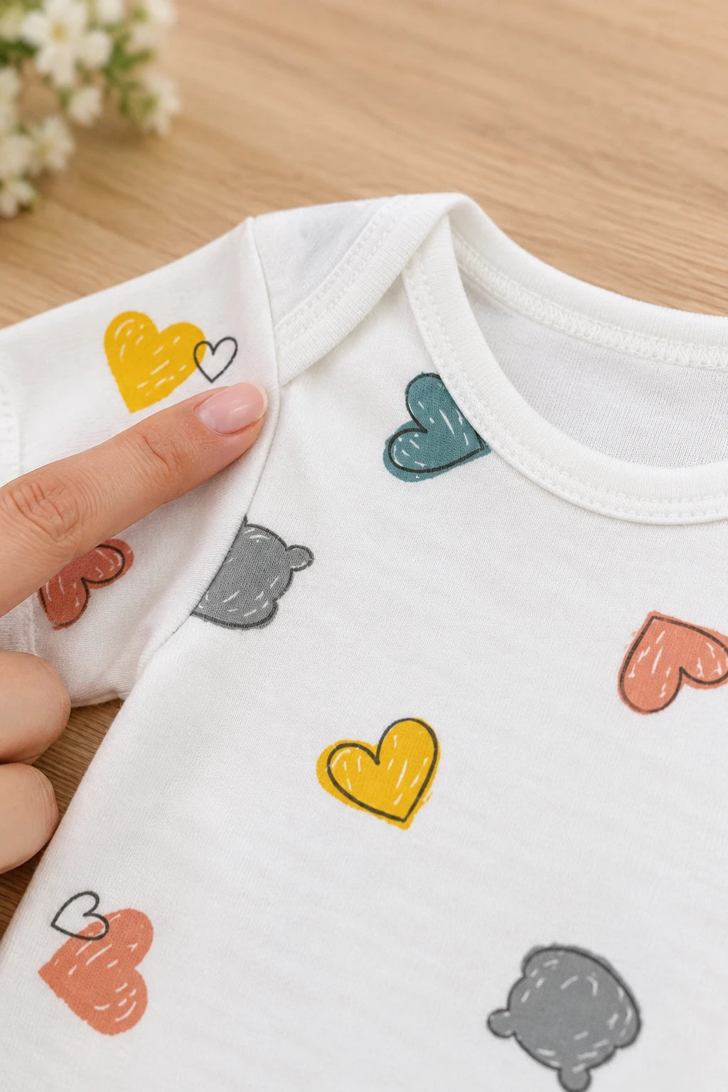 Combinaison Bebe Naissance - Coeurs