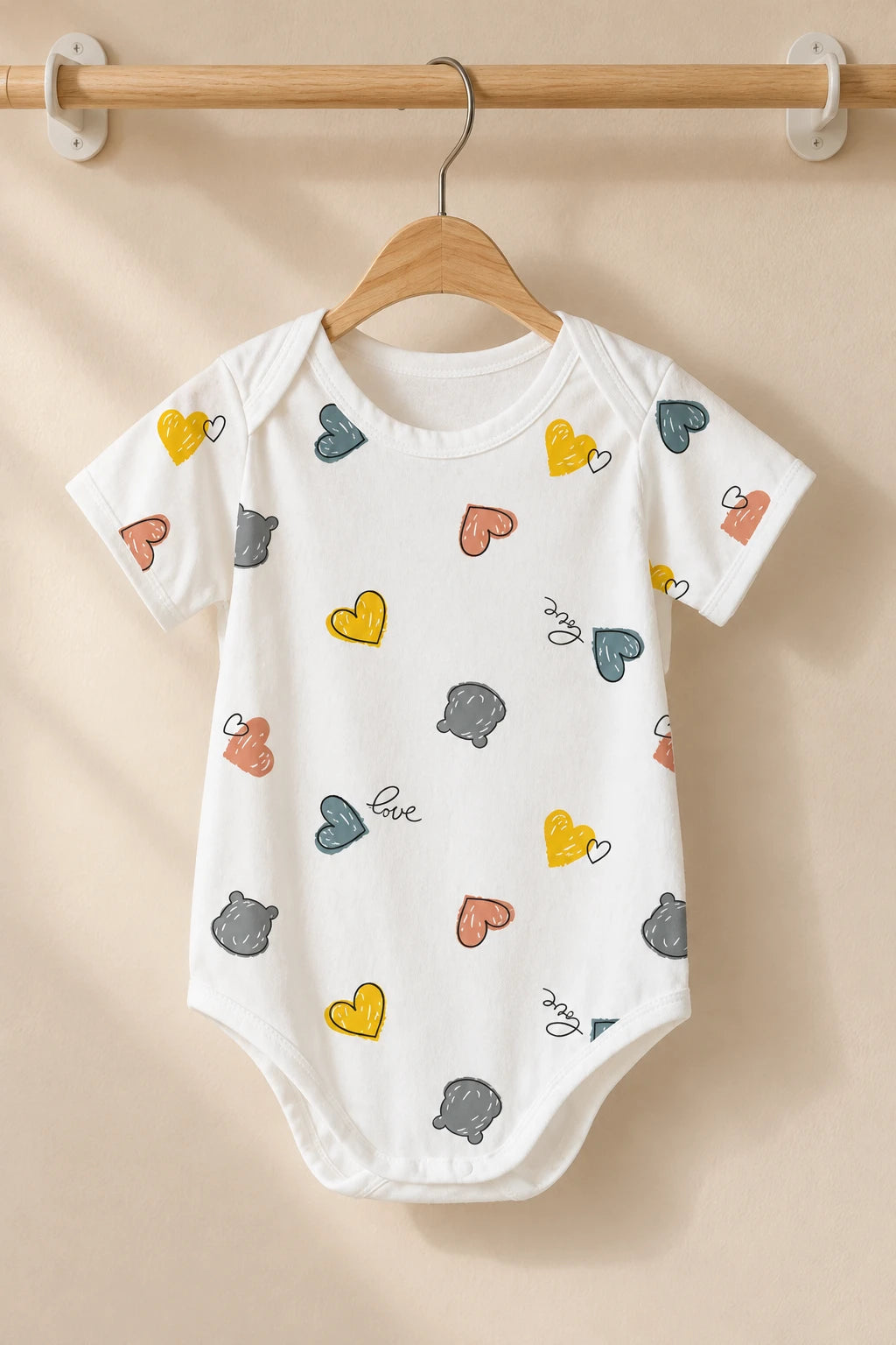 Combinaison Bebe Naissance - Coeurs