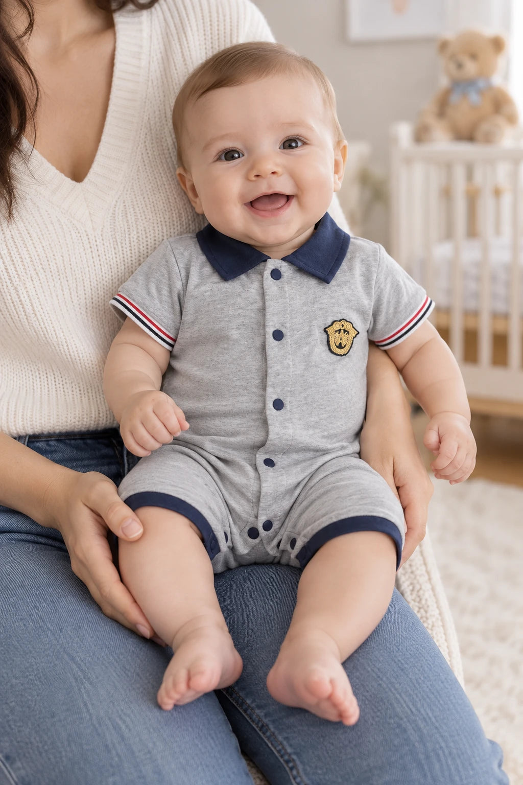 Combinaison Bebe Patron - Gris