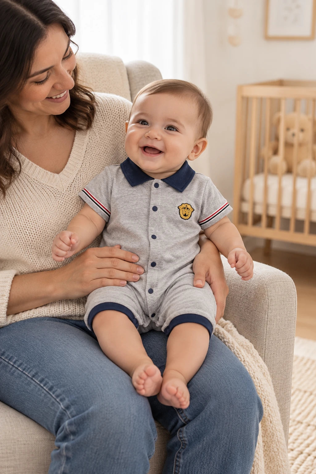 Combinaison Bebe Patron - Gris