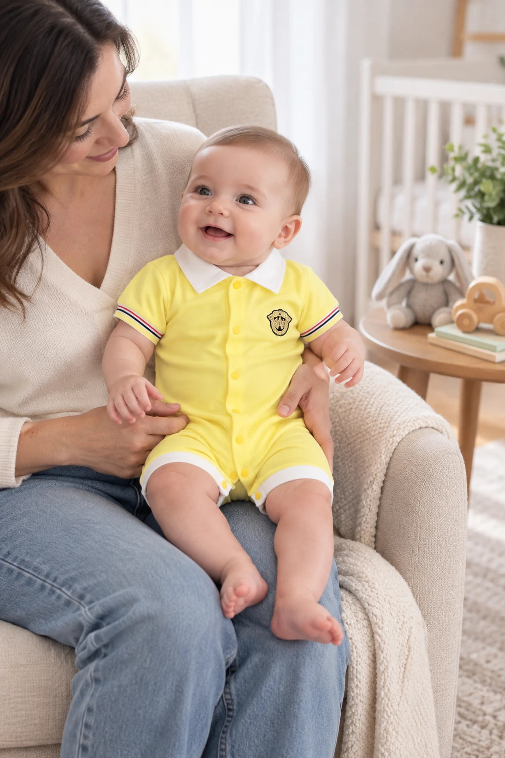 Combinaison Bebe Patron - Jaune