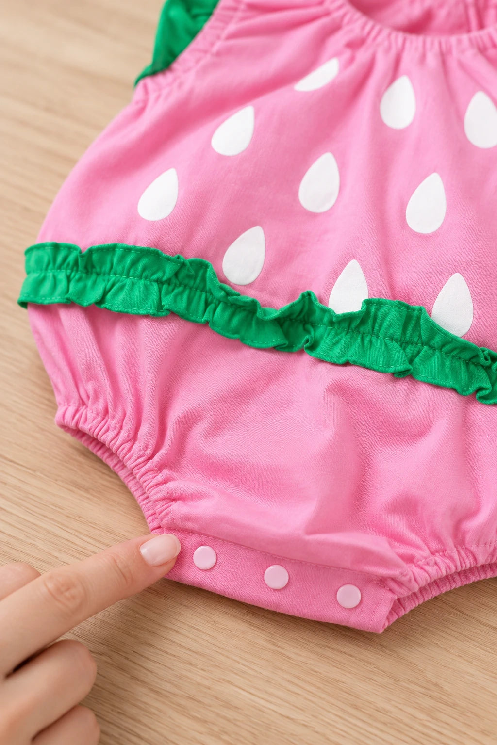 Combinaison Bebe Peluche - Fraise