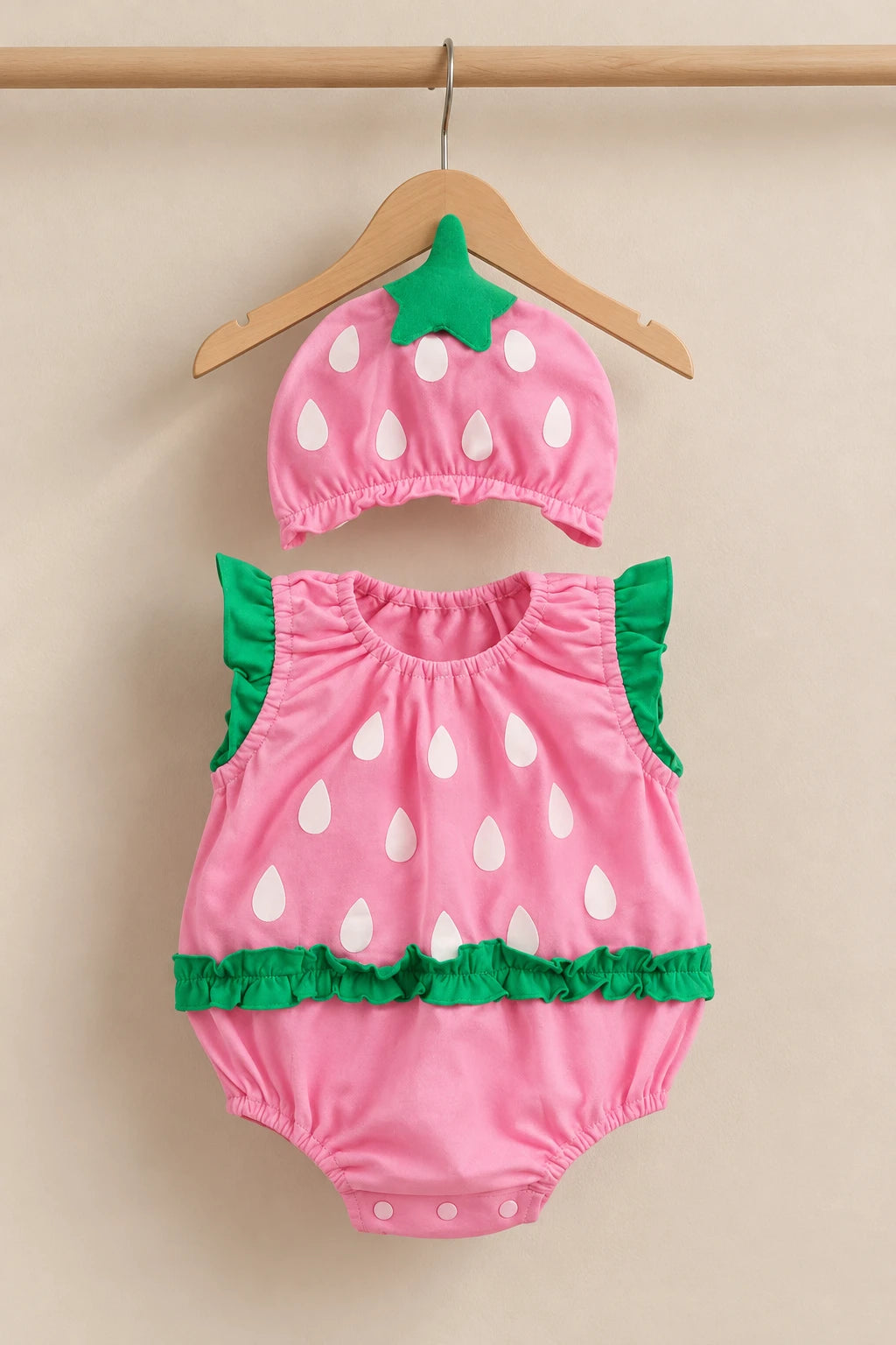 Combinaison Bebe Peluche - Fraise