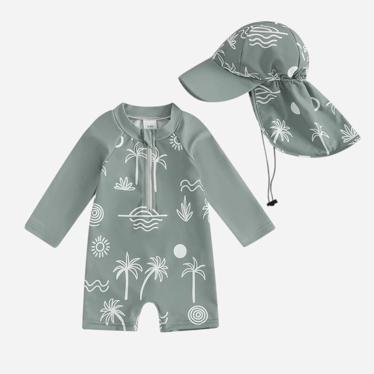 Combinaison Bebe Plage - Vert