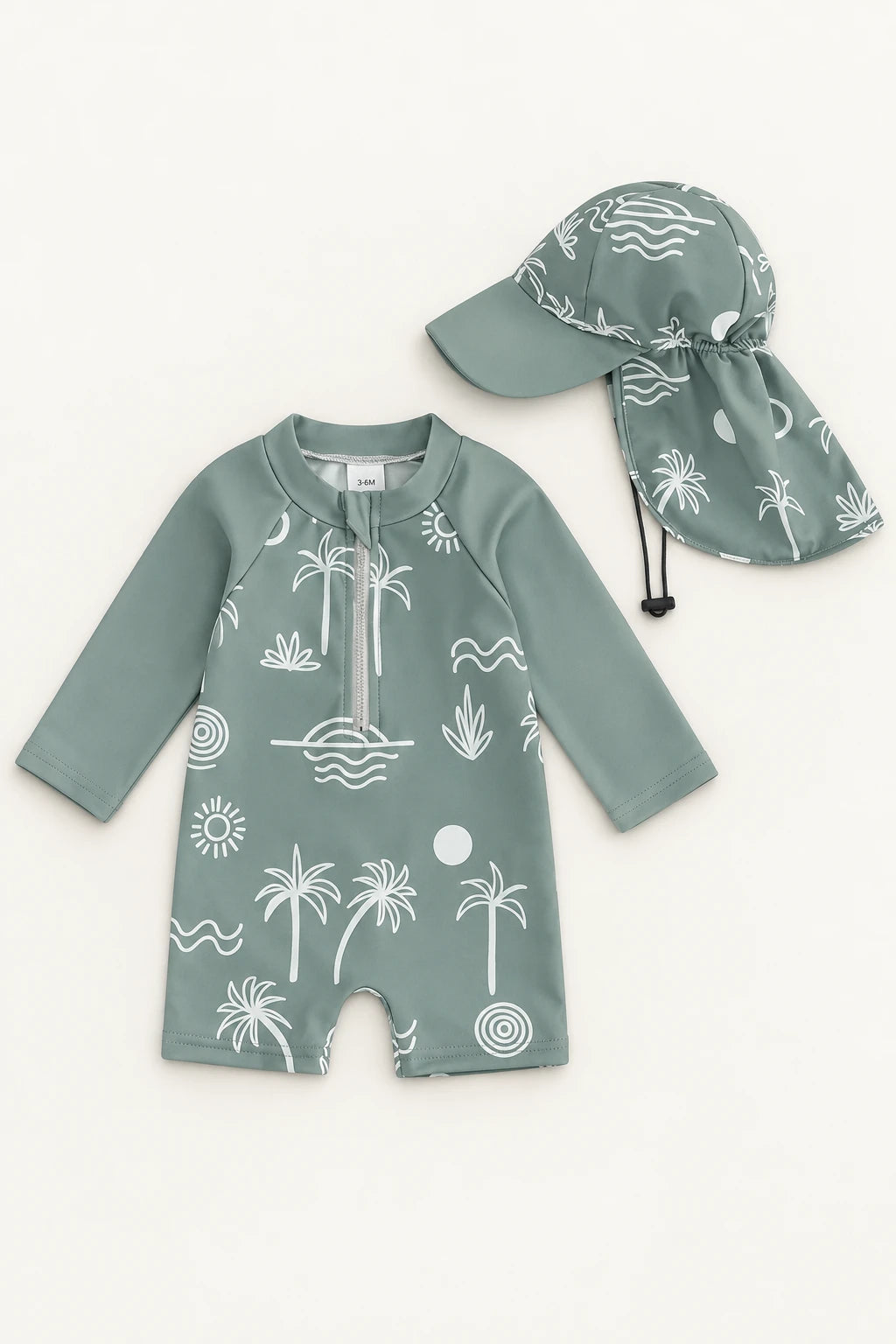 Combinaison Bebe Plage - Vert