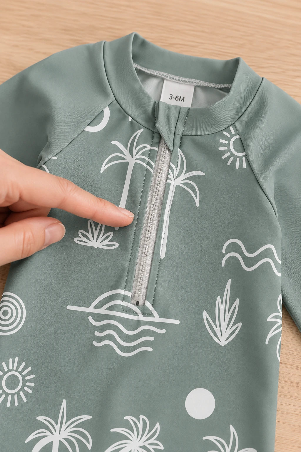Combinaison Bebe Plage - Vert