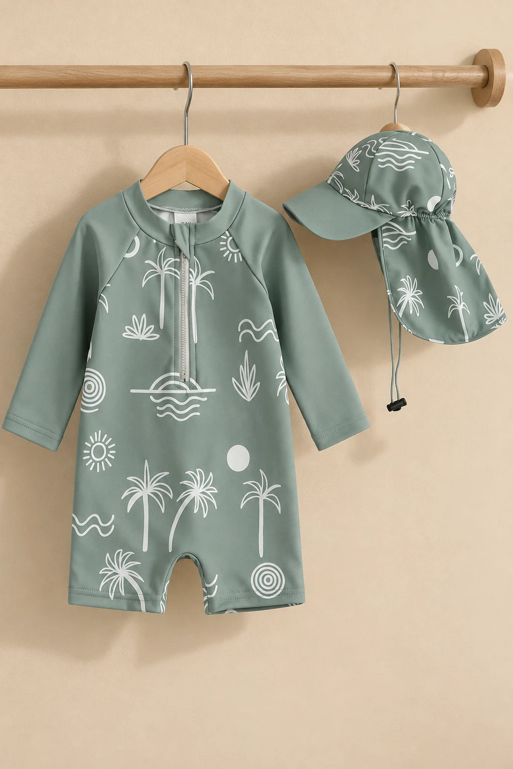 Combinaison Bebe Plage - Vert
