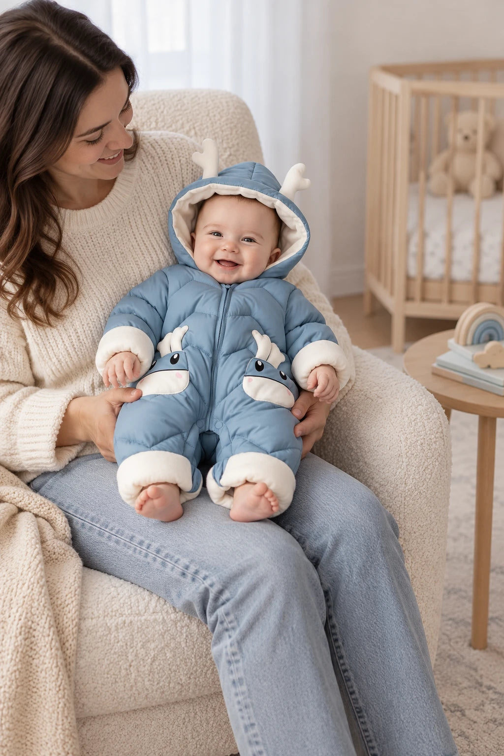 Combinaison Bebe Renne - Bleu