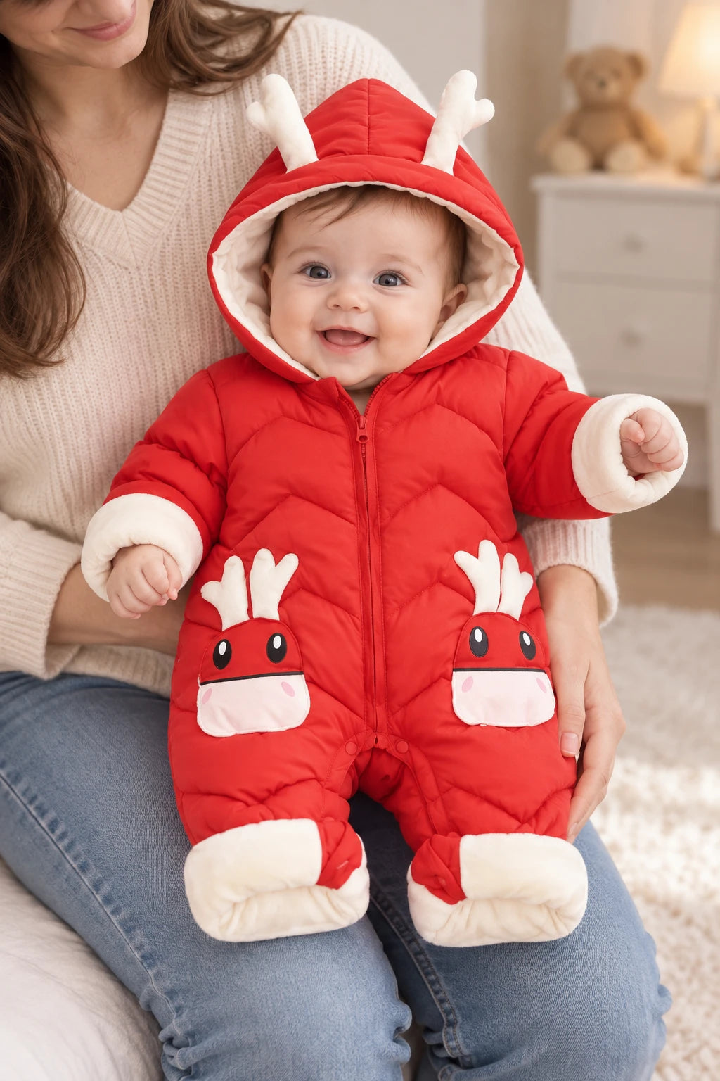 Combinaison Bebe Renne - Rouge