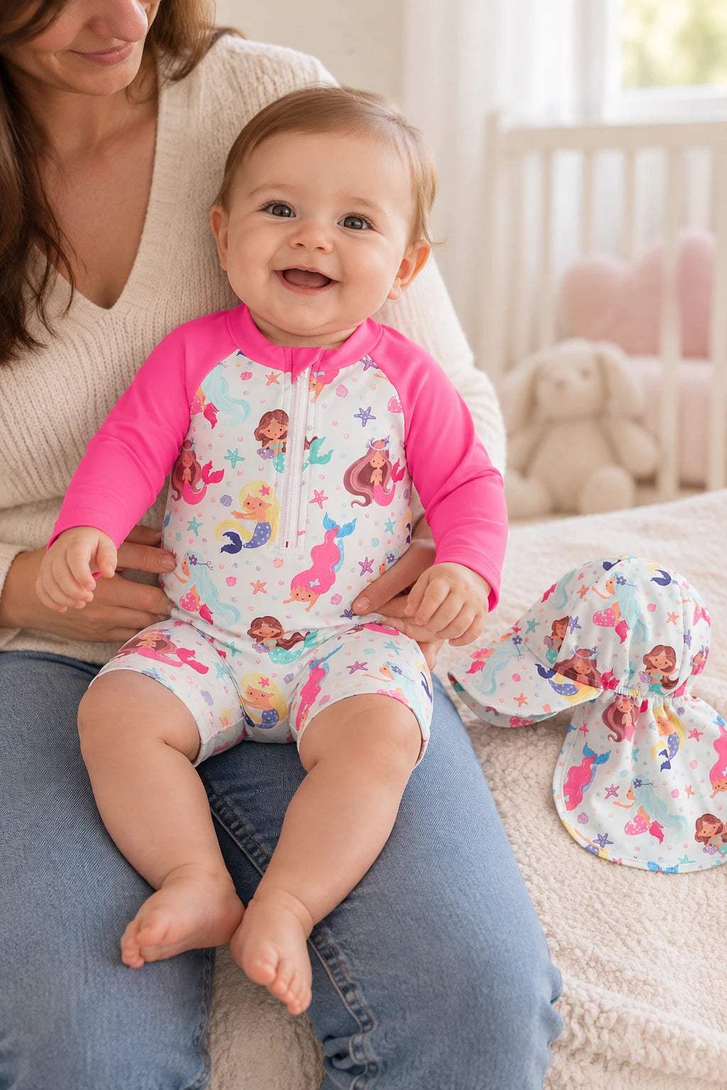 Combinaison Bebe Sirène - Blanche